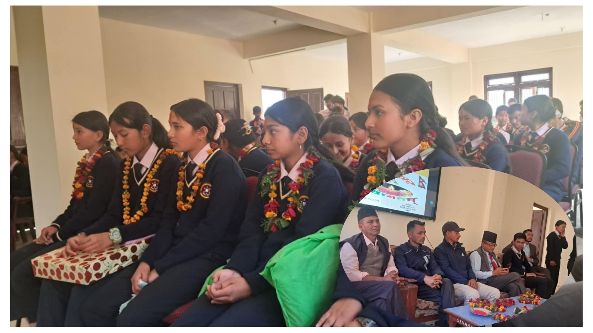 भैरब नवदीप नमुना माध्यमिक विद्यालयमा एईई परीक्षार्थीको विदाई 