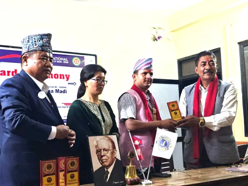 पाल्पा माडी लायन्स क्लबमा राजकुमार पन्थीको नेतृत्वमा नयाँ कार्यसमिति