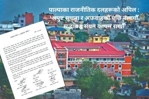 पाल्पाका राजनीतिक दलहरूको अपिल: अपुष्ट सूचना र अफवाहको पछि नलागौँ