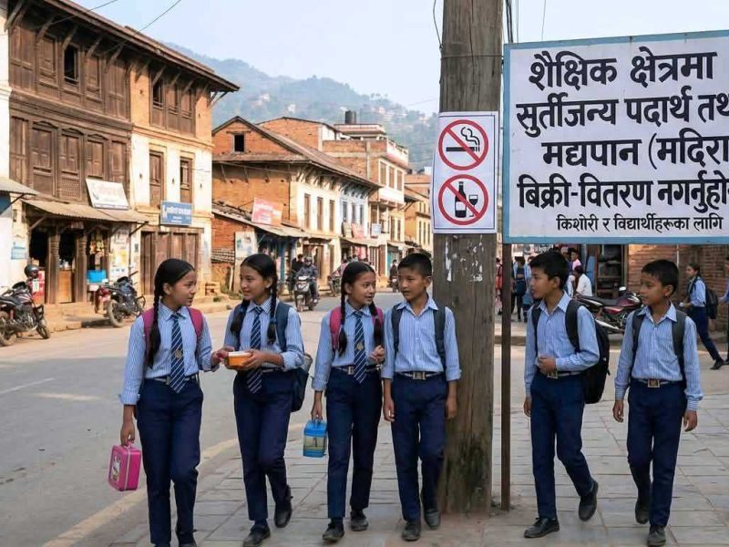 विद्यालय नजिकै धुम्रपान र मद्यपान बिक्री नगर्न रैनादेवी छहरा–३ को कडा चेतावनी ​